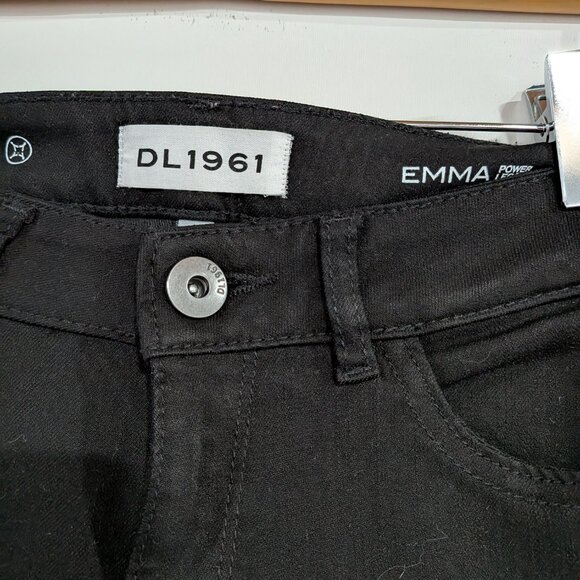 DL1961 Emma Power Legging Skinny Stretch Jeans Black Size 26 - Picture 3 of 8